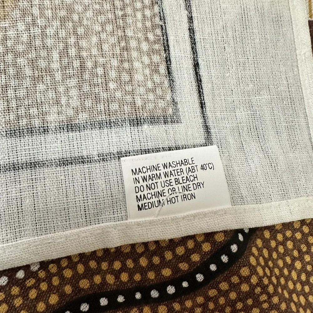 Vintage Fast Colours Linen Tea Towel Wall Hanging Australia Aboriginal Art